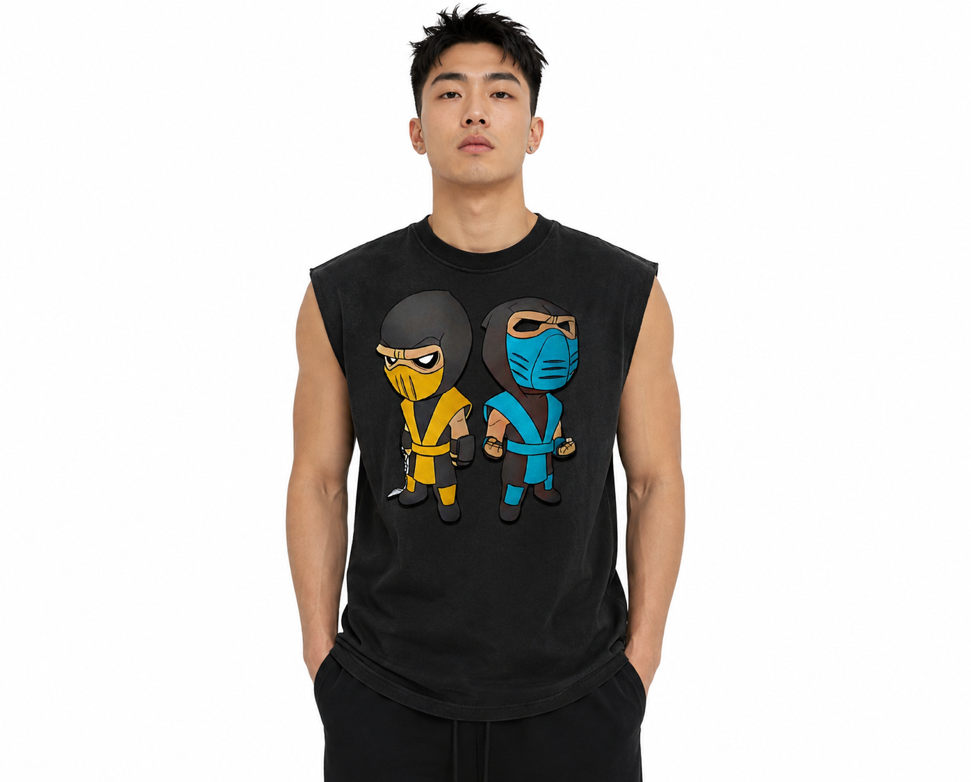 FRGN Ninjas Twin Shadows Cut-Off Tee
