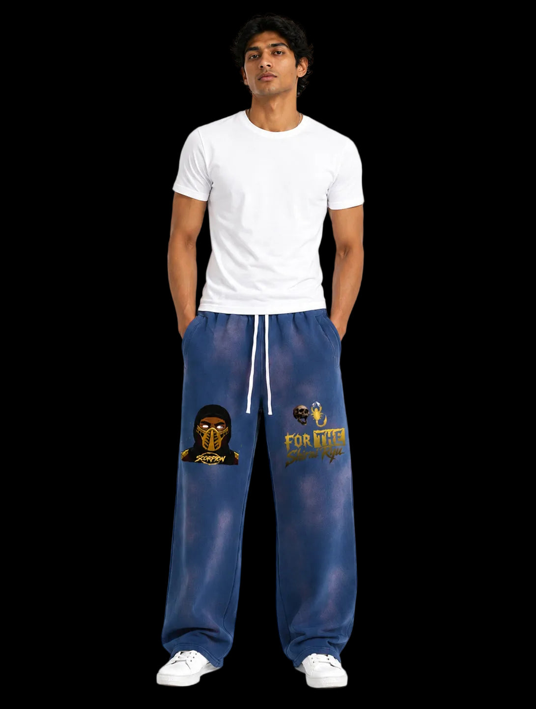 FRGN Ninja For The Clan Of Fire Wide-Leg Sunfade Sweatpants