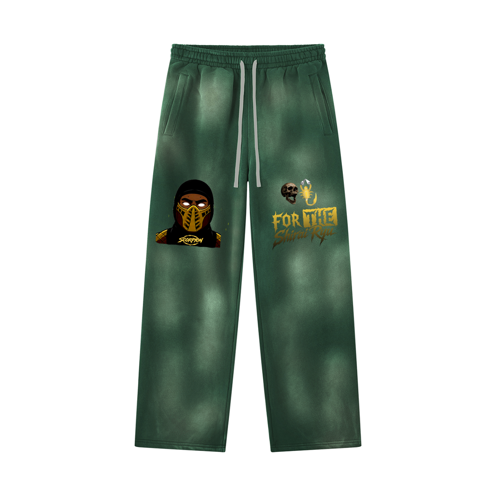 FRGN Ninja For The Clan Of Fire Wide-Leg Sunfade Sweatpants