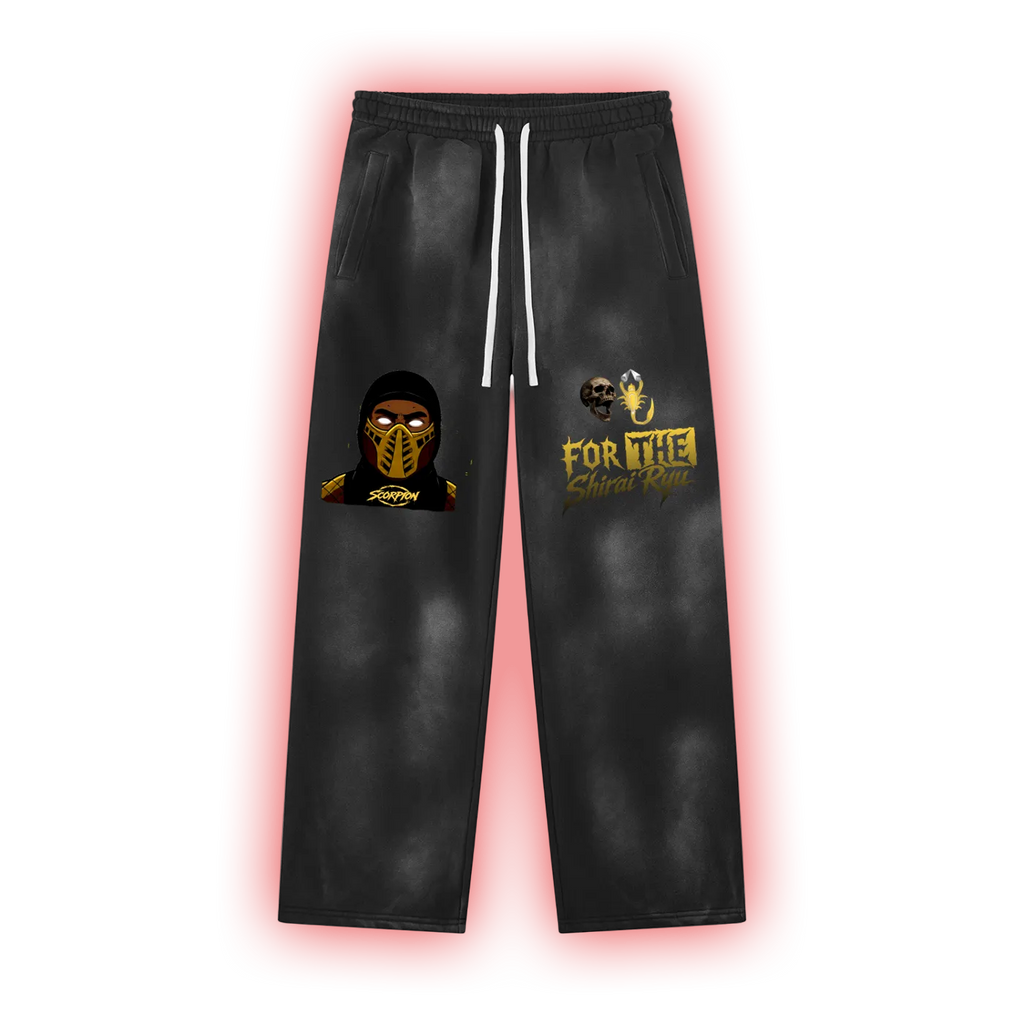 FRGN Ninja Clan Of Fire Wide-Leg Sunfade Sweatpants