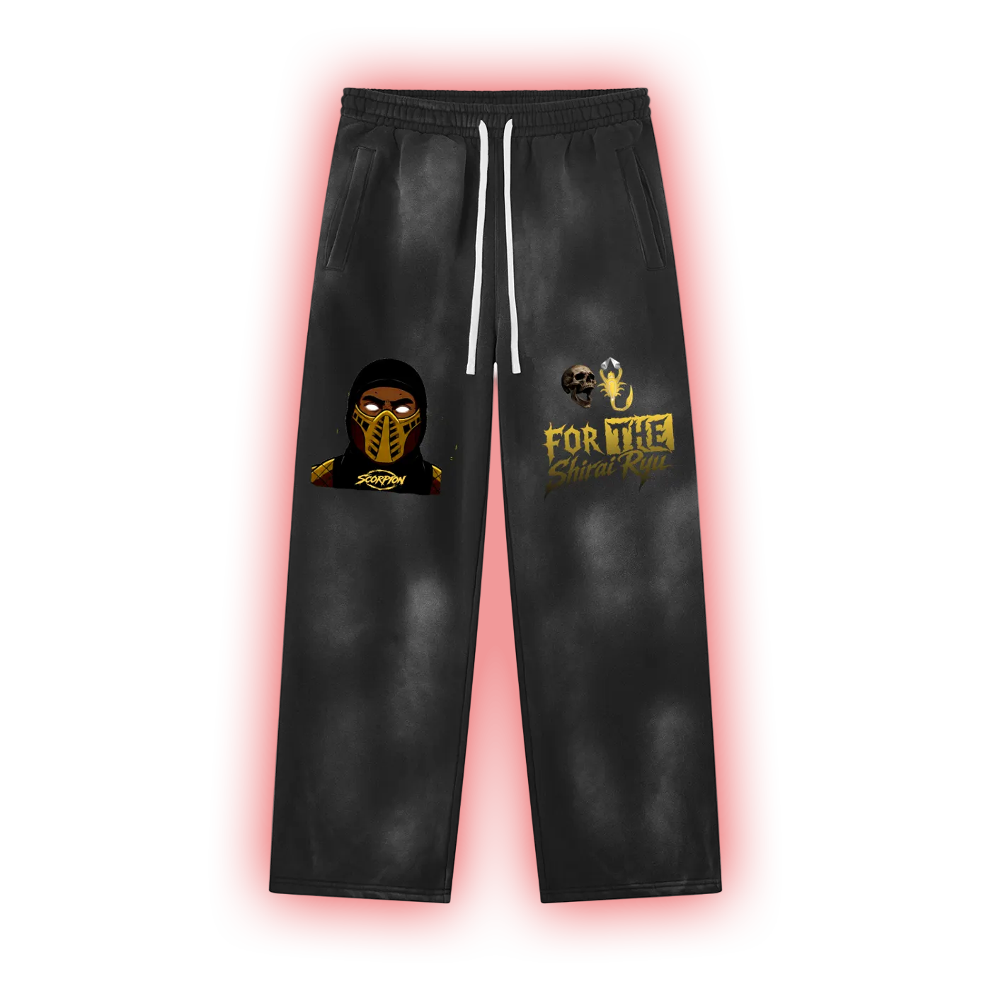 FRGN Ninja Clan Of Fire Wide-Leg Sunfade Sweatpants